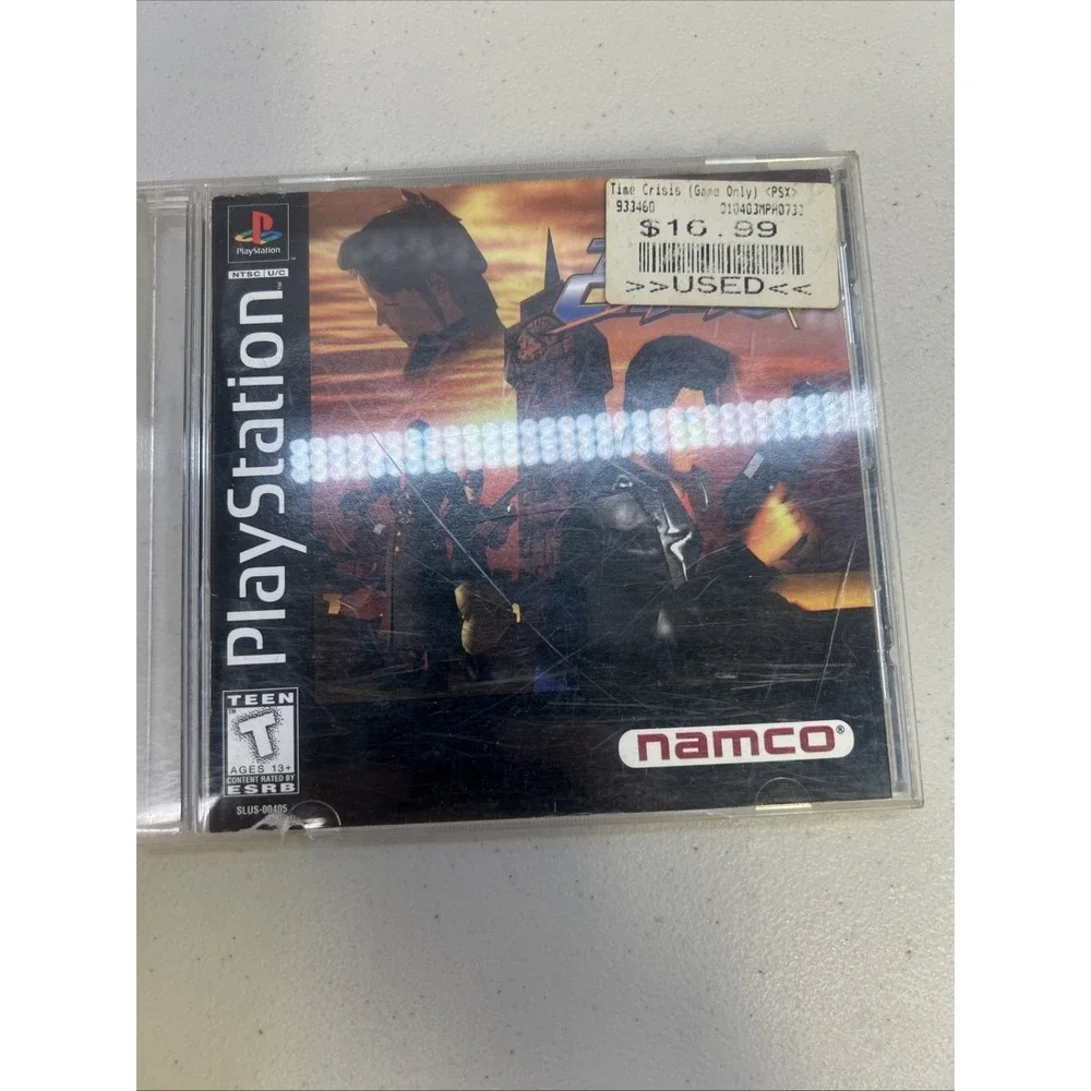 Time Crisis (Sony PlayStation 1, 1995) PS1 Black Label  w/ Manual
